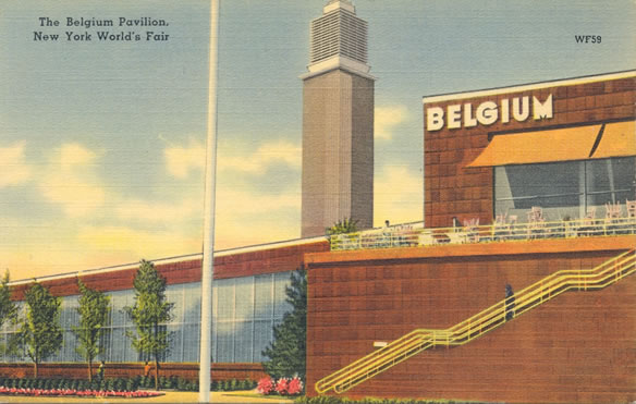 The Belgian Pavilion, 1939 New York World's Fair Postcard